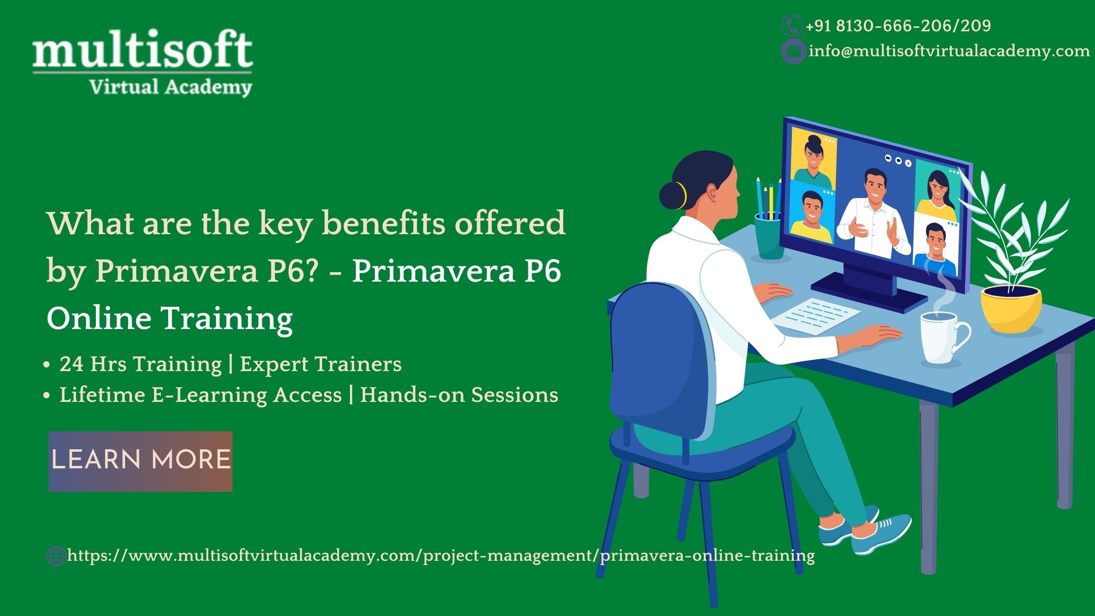 What are the key benefits offered by Primavera P6?  Primavera P6 Online Training